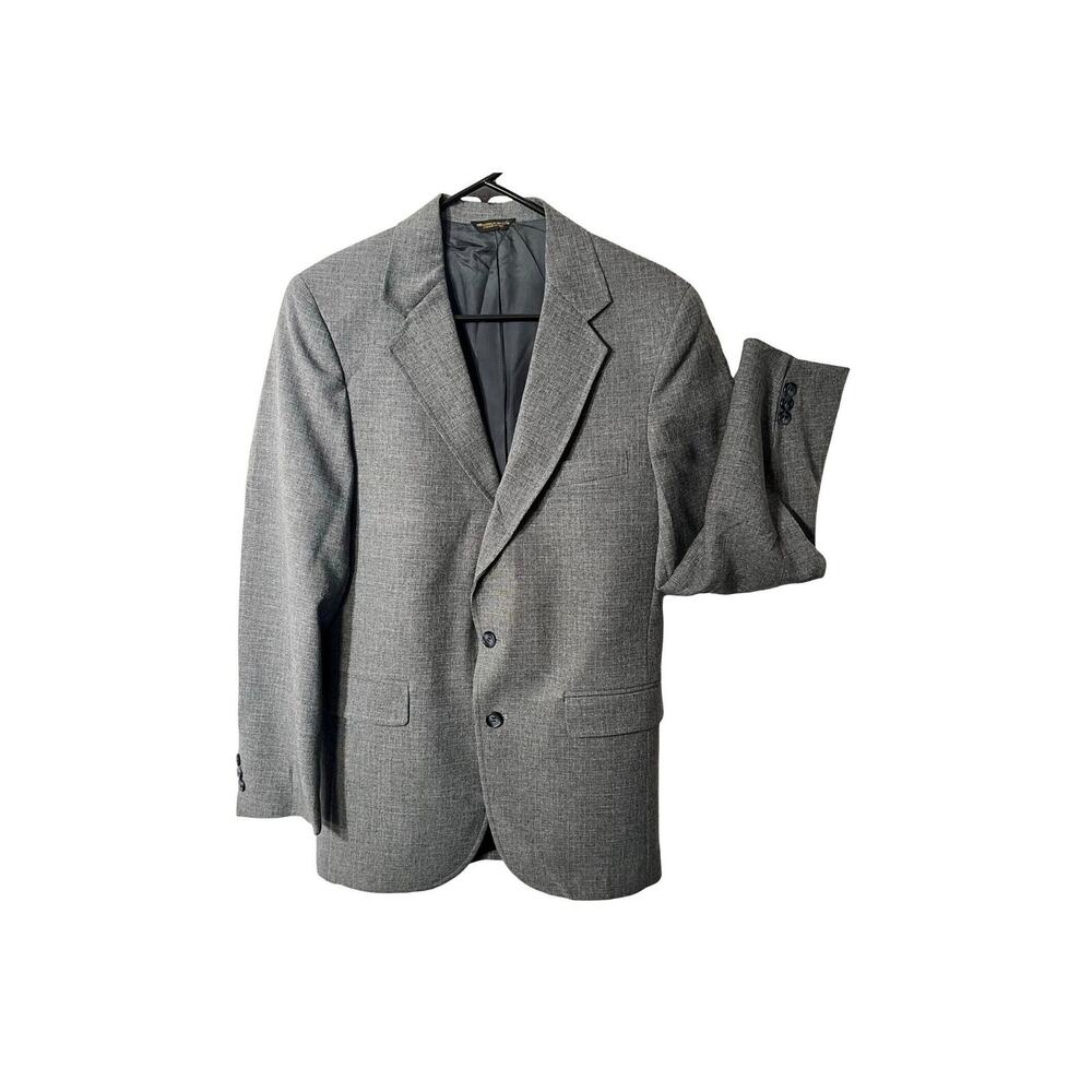 Vintage Levis Action Suit Jacket Mens 38R Gray Single Breasted Authentic Casual